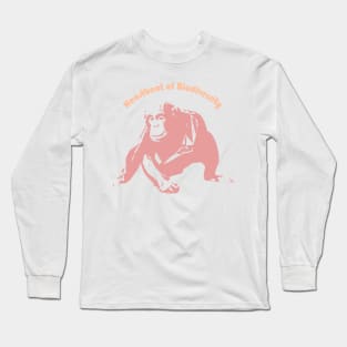 Heartbeat of Biodiversity, Chimpanzee Long Sleeve T-Shirt